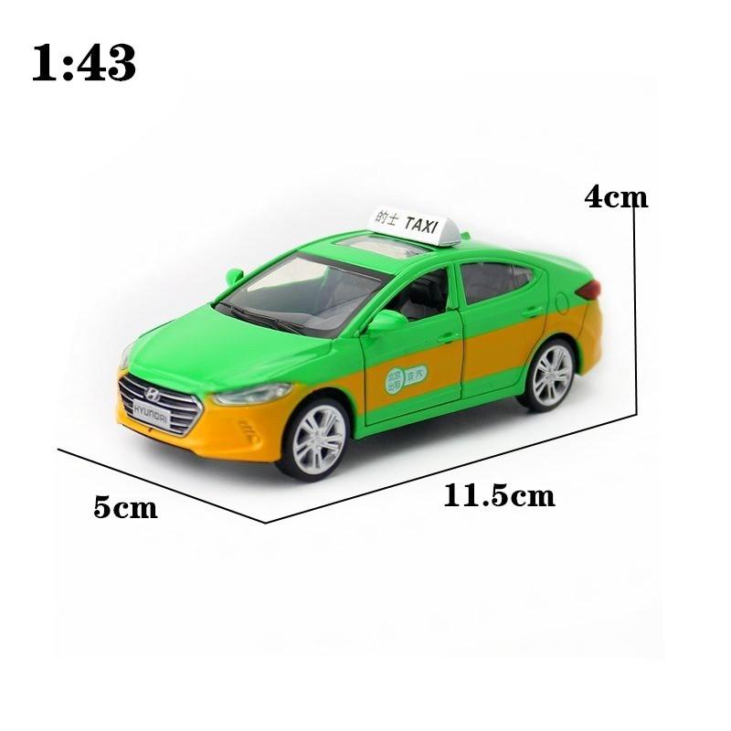 Alloy Hyundai Velantra Taxi Model Kids Toy With Inertia Control For Play And Collection