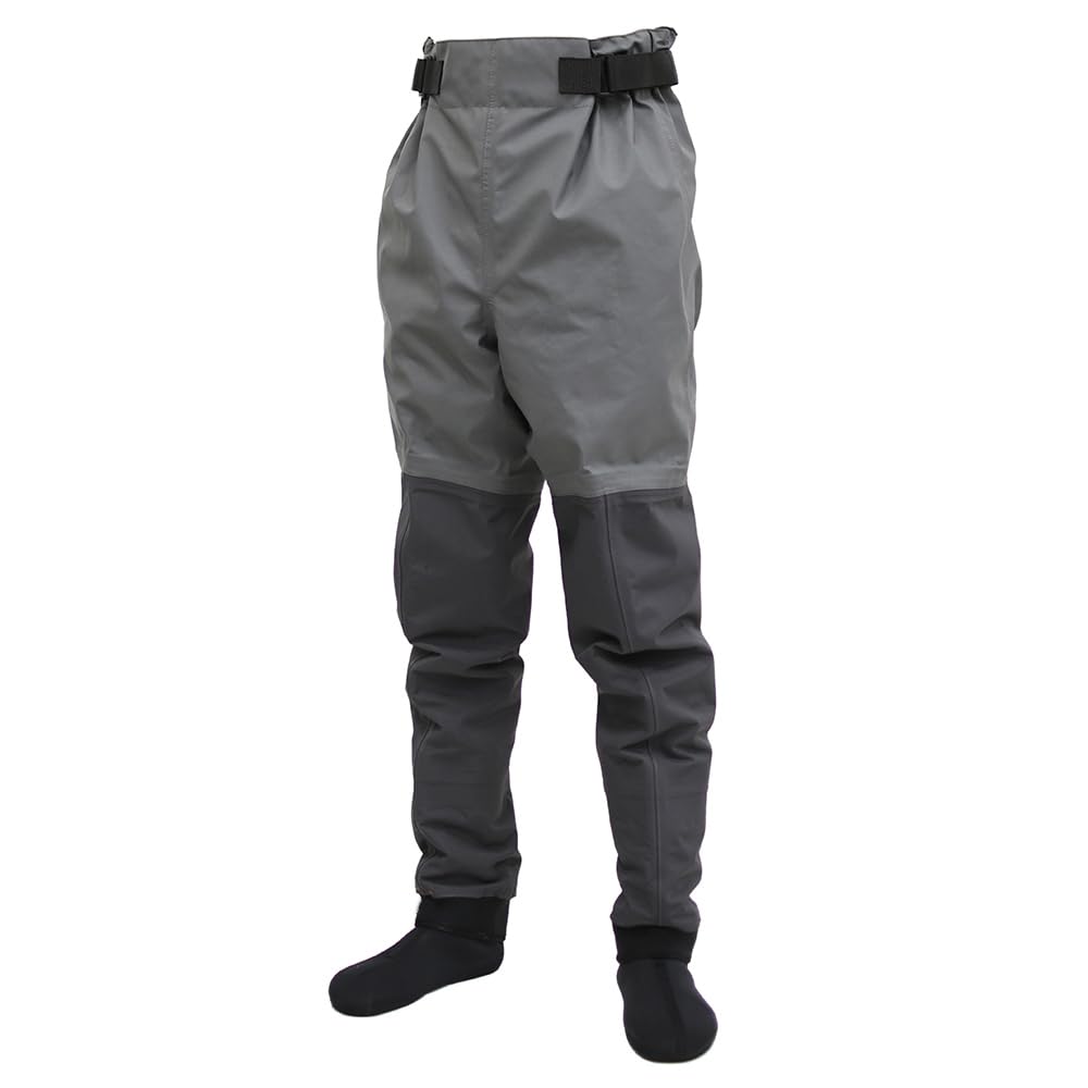 

Hybrid Waist Sock Waders Breathable Lightweight Easy to Put [Jointer] JW-12 Waterproof/Breathable Stream/Lake/Ocean On/Sock Type/Fishing (M) сірий колір