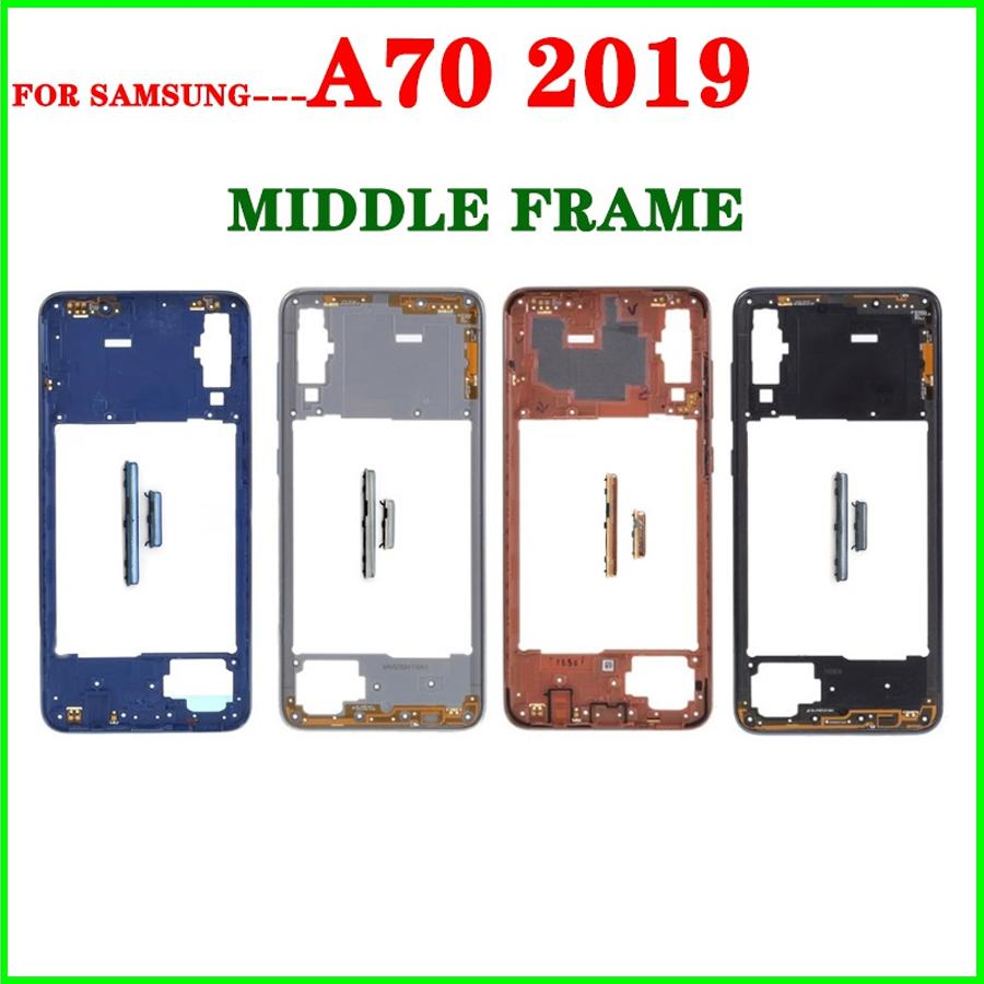 Rear Full Housing Frame For SAMSUNG Galaxy A70 2019 A705 Back Battery Cover Case Housing +Middle Frame Button Camera Lens
