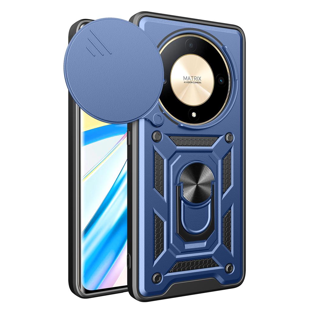 Priekš Honor X9b 5G/Magic6 Lite 5G mobilo tālruņu maciņi TPU+PC bīdāms objektīva aizsargvāciņš