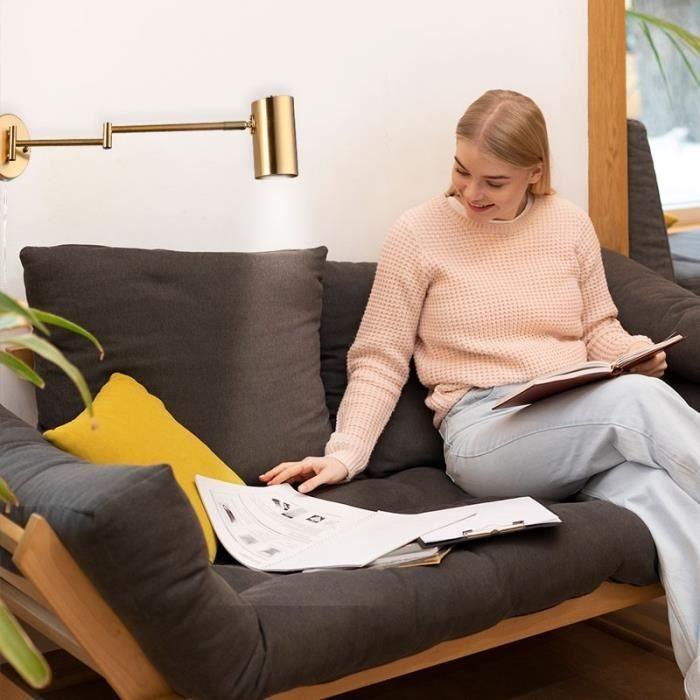 Applique murale - lisa - 40w - aluminium doré - ip20 - e27 g45 - design contemporain