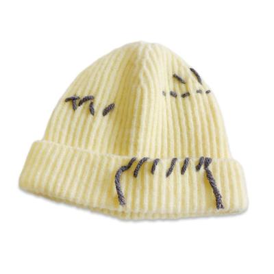 NOUGHT 22AW Hand Stitch Detail Beanie / Lemon Limited Edition