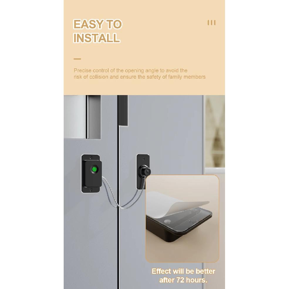 Fingerprint refrigerator locks Keyless operation drawer locks Window locks Prevents opening by children and pets