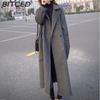 Women's Mid-Length Wool Coat Autumn/Winter Fashion Loose-Fit Knee-Length Thickened Wool Coat