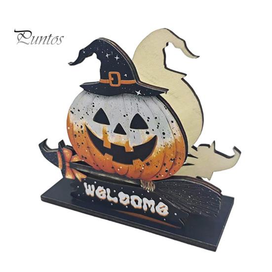 Fall Table Decor Halloween Wooden Napkin Holder, Ghost Pumpkin Decorative Tabletop Tissue Dispenser, Square Storage Box Paper Organizer for