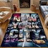 Tapete com Estampa de Arte da Cidade de Nova York para Sala de Estar Quarto Mesinha de Cabeceira Sofá Tapete de Chão Decoração Moderna para Casa Tapete de Área Tamanho Grande