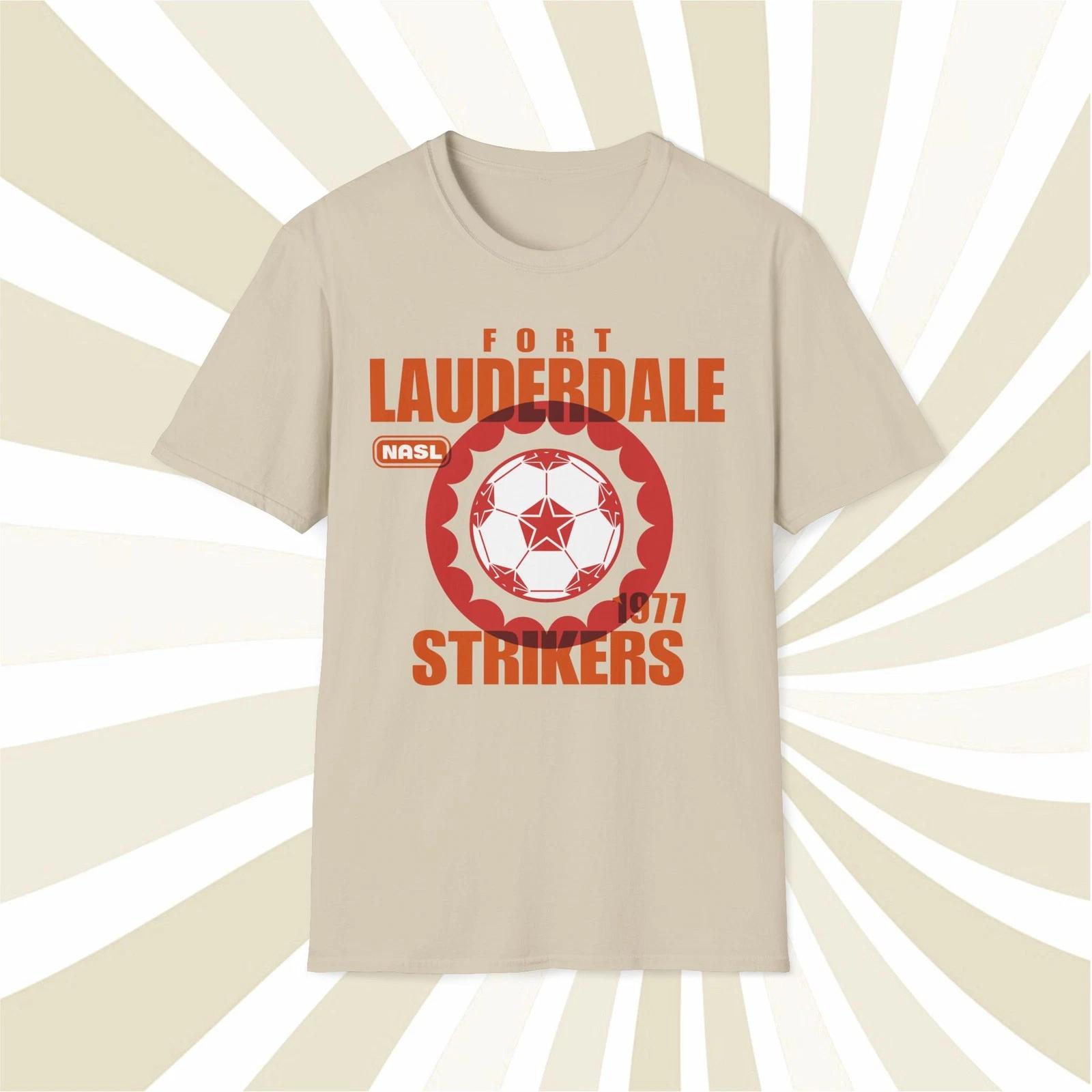 Men s and Women s T-shirts Fort Lauderdale Strikers 1977 NASL Vintage Offset Printed Soccer T-Shirt XS