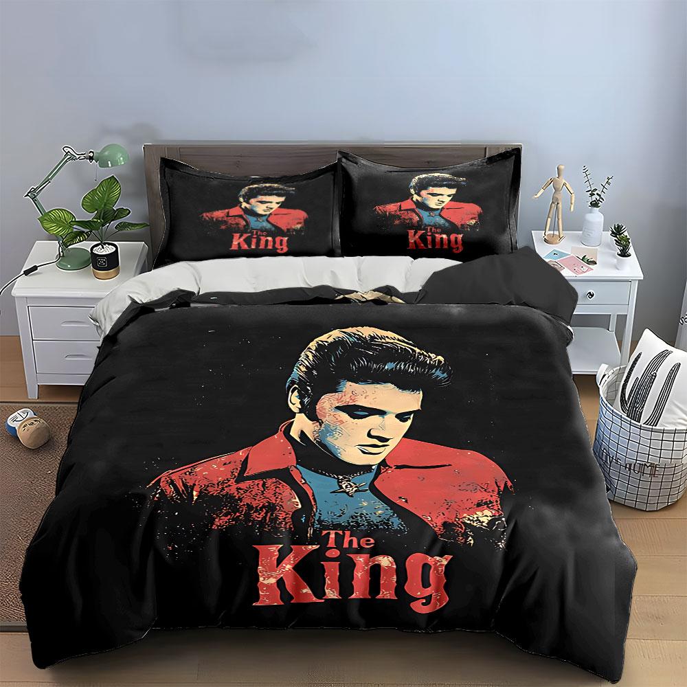 The King Vintage Artwork Bedding Duvet Cover Set Duvet Cover Pillowcases  (1*Duvet Cover 2*Pillowcases, Without Duvet Insert)
