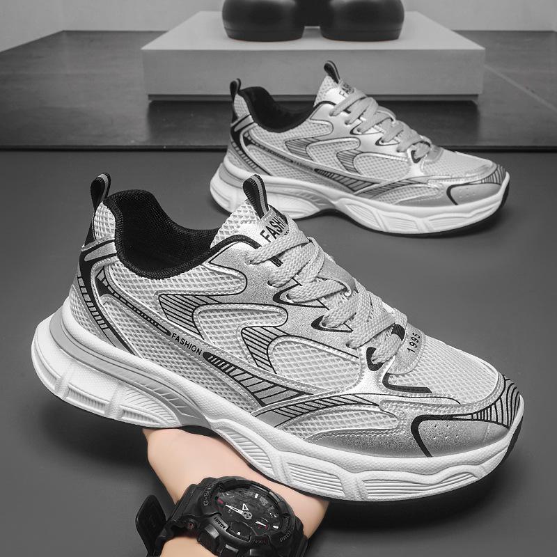 2024 Autumn Men's Breathable Mesh Dad Shoes: Stylish, Durable, and Versatile Running Sneakers.