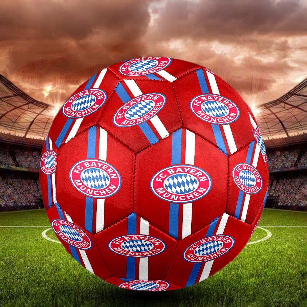 FC Bayern Print Size 5 Soccer Ball, Standard Match Football for Sports Game and Team Practice, Ideal Gift for Soccer Fans