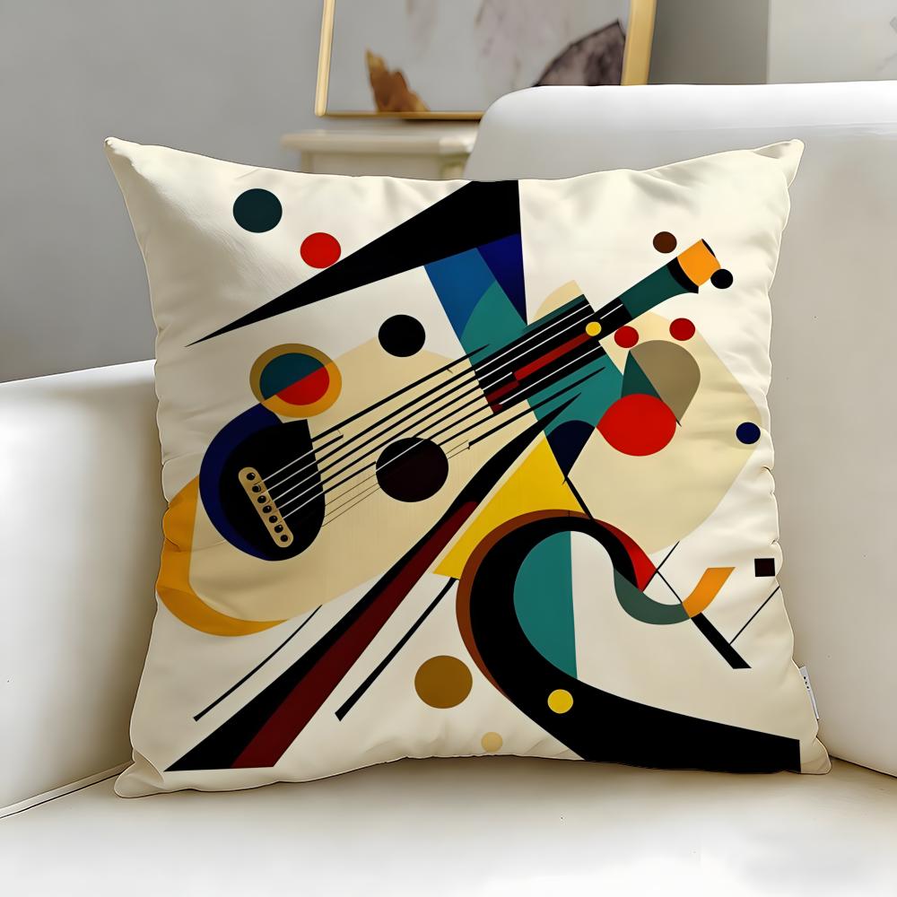 Classic Painter Wassily Kandinsky Cushion Cover Soft & Easy-Wash Pillow Case – Versatile for Couch, Bed, Travel and Office