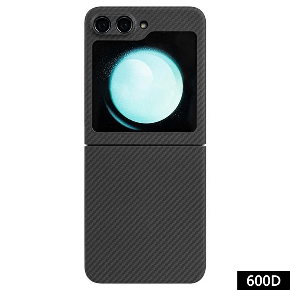 

Precise Cutout Fine Textured Black Phone Case for Samsung Galaxy Z Flip5 5G Case Aramid Fiber Shockproof Cover A