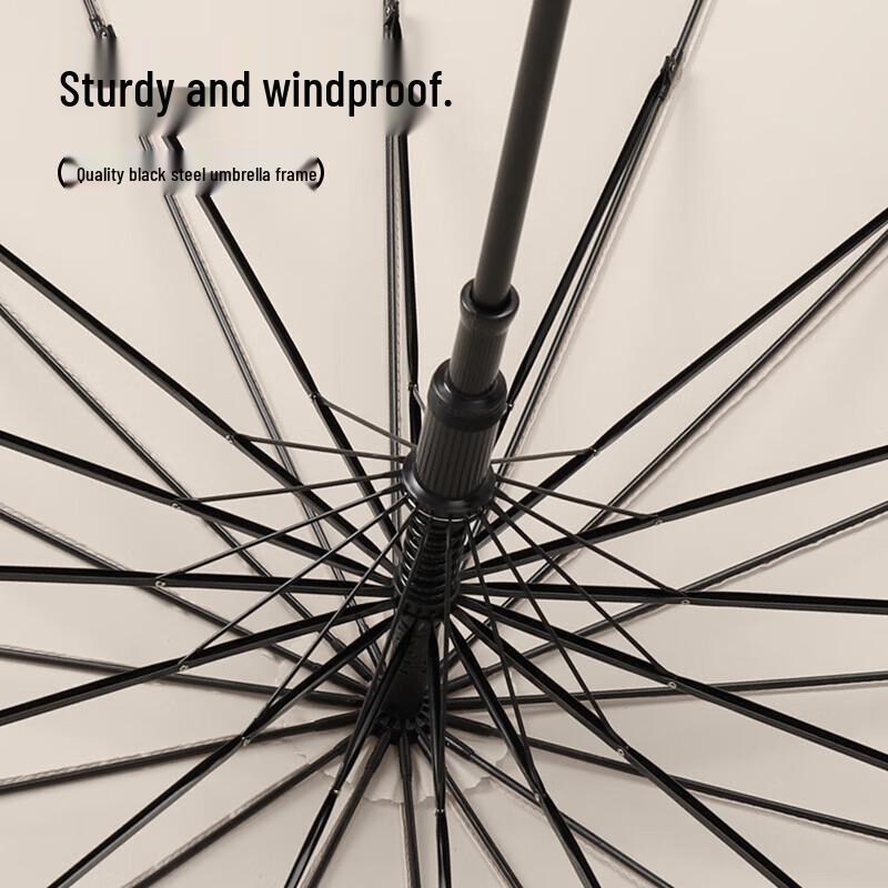 MAYDU Regenschirm mit 16 Rippen, verstärkt, langer Griff