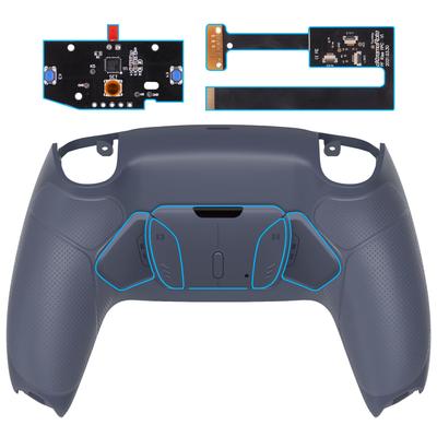eXtremeRate Solid Color Plastic RISE4 Remap Kit with Programmable Back Paddle Rubber Grip for Compatible with PS5 Controller Compatible with PS5