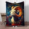 12 Constellation Blanket Flannel Children Warm Soft Blankets for Sofa Bed Cover Blanket Suitable for Birthday Souvenir Gifts