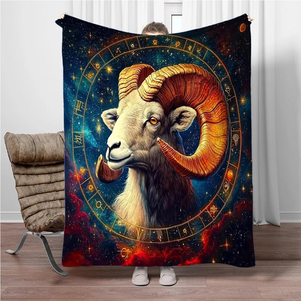 12 Constellation Blanket Flannel Children Warm Soft Blankets for Sofa Bed Cover Blanket Suitable for Birthday Souvenir Gifts