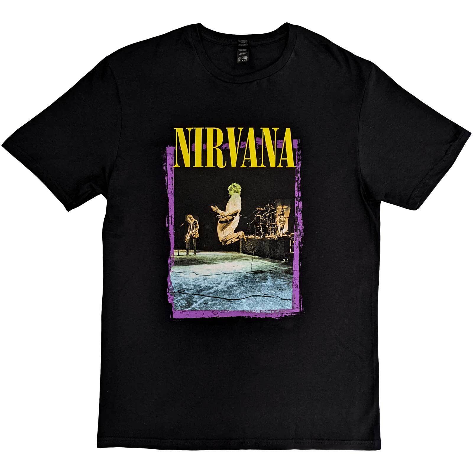 Футболка Nirvana Прыжок со сцены Группа Официальная Черная Новая XL