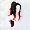 HAIRJOY Capelli Sintetici KNY Kokushibo Lunga Liscia Coda di Cavallo Rosso Nero Parrucca Cosplay Parrucche per Feste Parrucche di Halloween