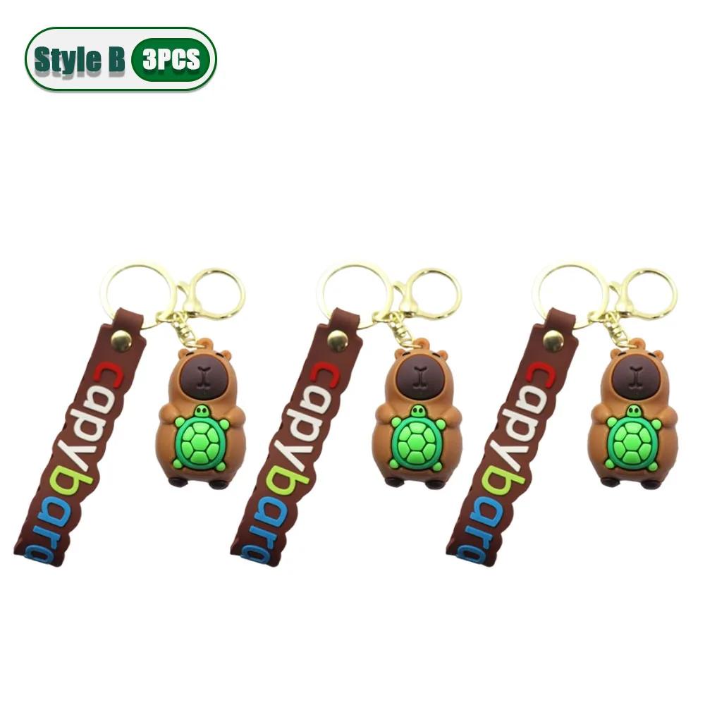 1-20 STÜCKE Niedlicher Capybara Schlüsselanhänger Mode Taschenanhänger Niedliches Tier Schlüsselanhänger Zubehör für Mädchen Kinder Rucksack Dekoration Geschenkidee