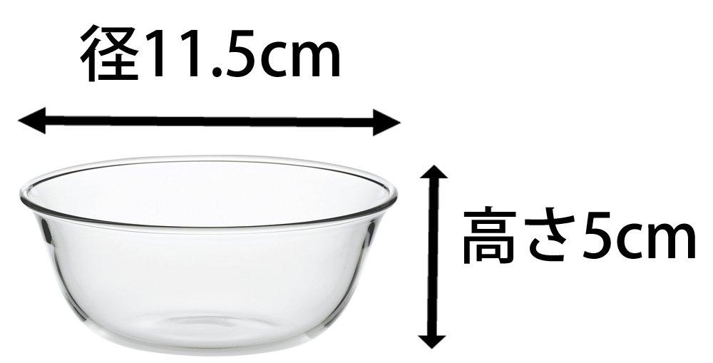 iwaki Glass Fruit Dessert 300ml x KBT945 Heat-Resistant Cups, 6-Pack,