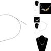 Trendy 2021 Two-tone Plated Wing Necklace For Women Stylish Geometric Sweater Jewelry Accessory
