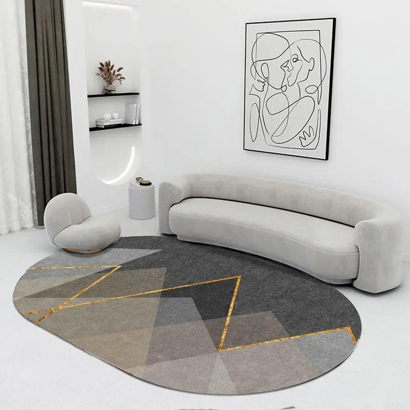 Creative Oval Carpet Living Room Decoration Carpets High Quality Rugs for Bedroom Home Decor Mat Lounge Rug Non-slip Porch Mats