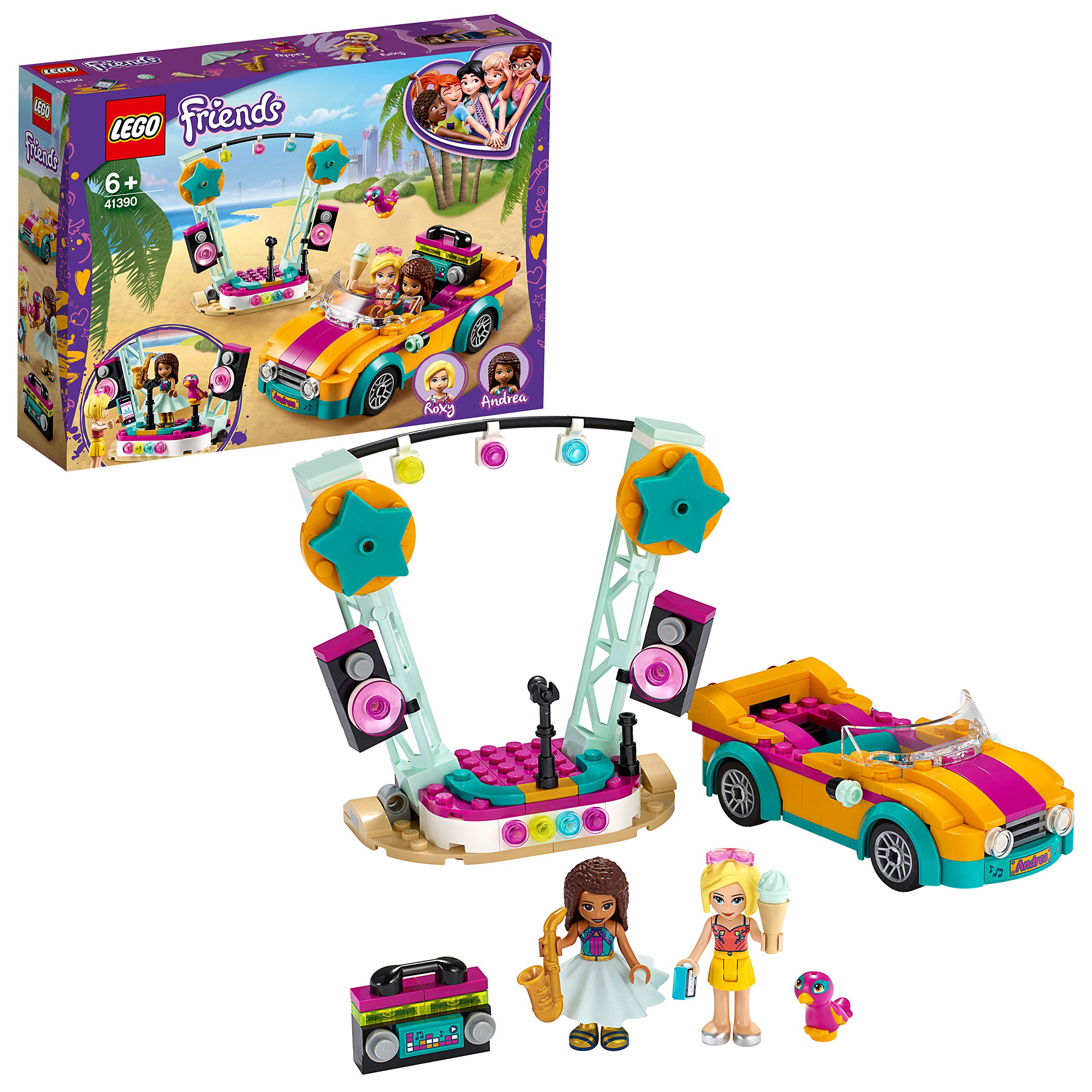 

LEGO Friends Andrea s Convertible and Live Stage 41390