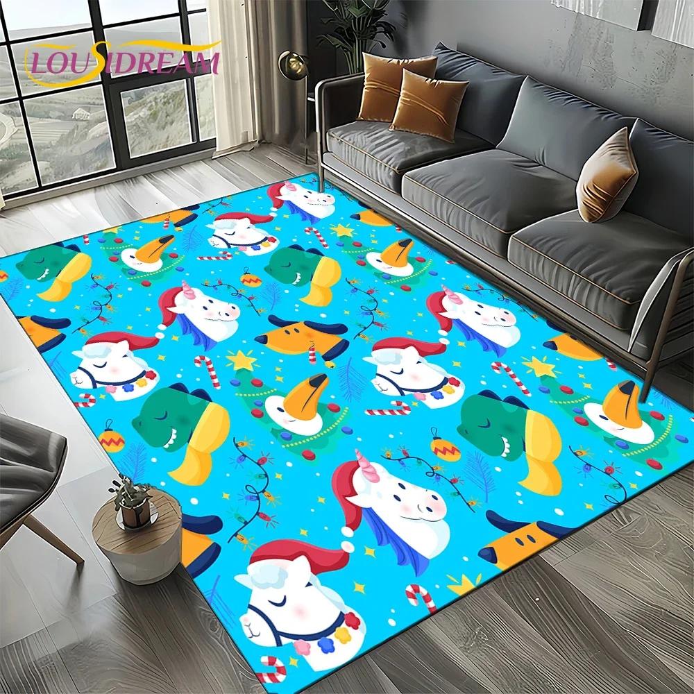 3D Cute Unicorn Cartoon Dream Girl Carpet Rug for Living Room Bedroom Home Sofa Decoration,Kid Area Rug Non-slip Floor Mat Gift