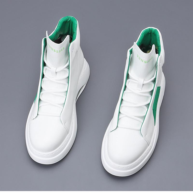 Fashion New Men's High Tops Thick Bottom Lace Up Air Cushion Shoes Male Causal Flats Moccasins Sports Walking Sneakers Zapatos Hombre