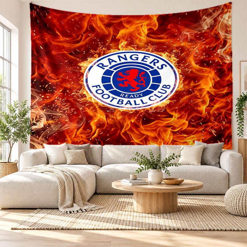 Rangers FC Wall Tapestry, Soft Fabric Wall Hanging, Decorative Backdrop For Bedroom Home Wall Art