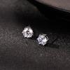 Simple and Elegant Women's Zircon Stud Earrings Niche High-end Earrings Cross-border Trade Export Earrings Fashionable Small Earrings