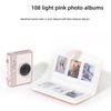 Portable Photo Storage Album Accommodates 108Pockets Pictures 3inch PU Leather Exterior Travel Friendly