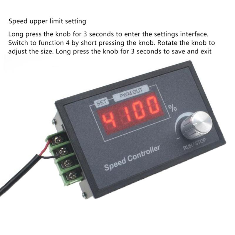 Gleichstrom 6-60V PWM Motor Drehzahlregler Mit Encoder-Drehknopf Steuerung Einstellbare Frequenz Für Motorsteuerungen