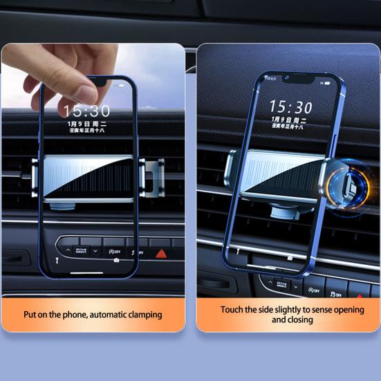 Automatic Induction Holder Dual-Mode Anti-Falling Anti-Bump Rotate Induction 360 Degrees Charging Opening Closing Durable Solar