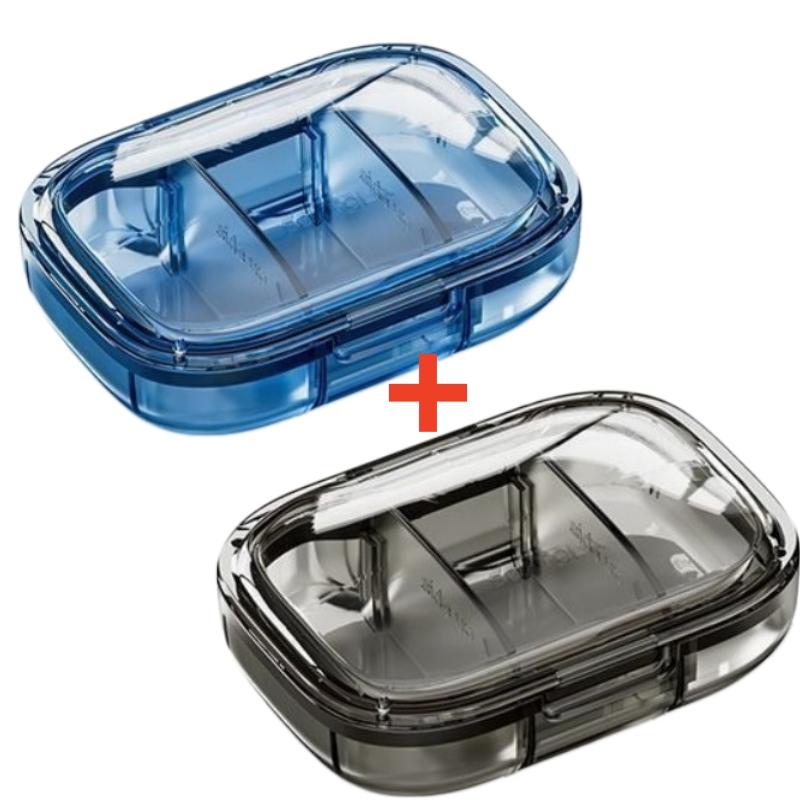 Travel Pill Storage Case Mini Waterproof Medicine Organizer with Separate Compartments for Home Office Outdoor and Vacation Use