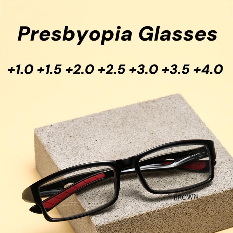 High Quality Women Men Presbyopia Glasses Square Glasses Anti-Blue Light Eyewear Optical Prescription Eyeglasses +1.0 To +4.0