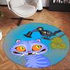 Derpy Tiger (14) Round Office Rug Decorative Floor Rug for Office Bedroom Living Room and Home Space