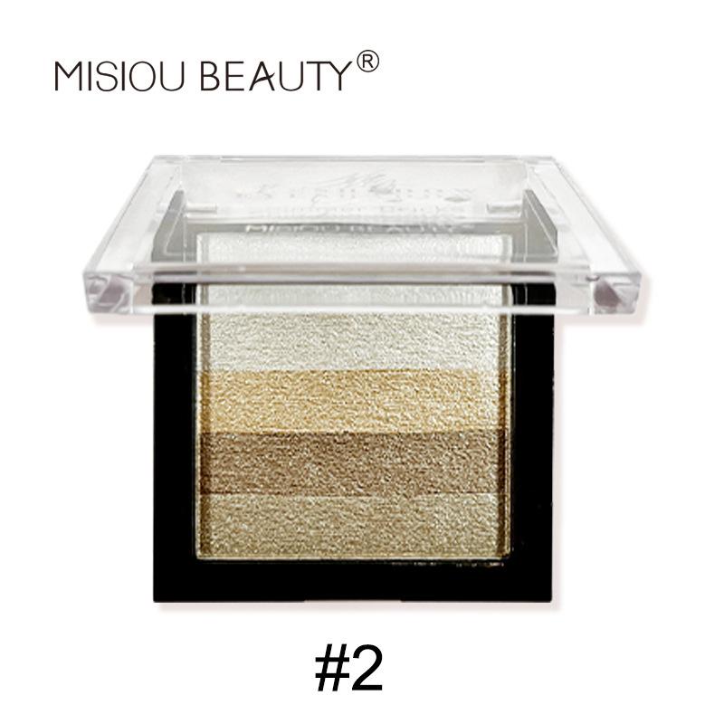 Misiou Beauty Five -colored Stripes Do Not Faint Eye Shadow Five -color Pearl Light High Glitter Colorful Eye Shadow Plate