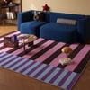 Vintage Schlingenvelour Teppich Wohnzimmer Schlafzimmer Großflächenteppich Bunt Dopamin Karomuster Ankleidezimmerteppich Heimdekor Teppich