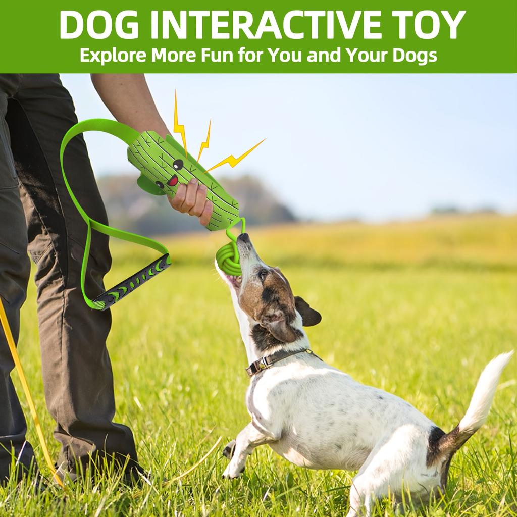 Biting And Vocalizing Dog Toy With Cotton Rope Interactive Pulling And Stretching For Pet  Random Colors