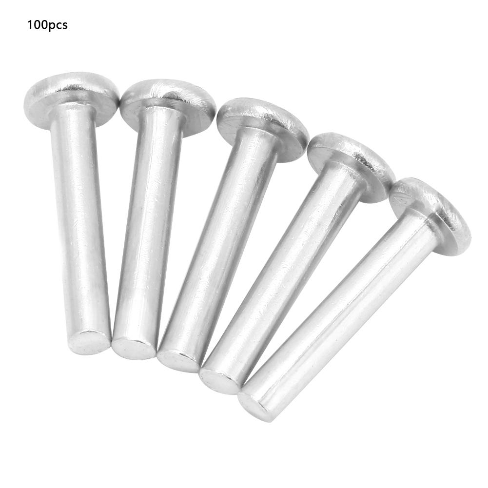 100pcs M2.5*12 14 16mm Flat Head Aluminum Rivets Countersunk Solid Rivets (M2.5*16)