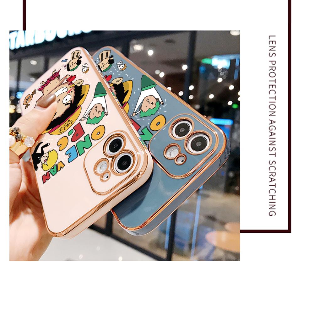 Modele de imprimare colorate Carcasă cu model cu margine pătrată Carcasă placată pentru telefon Carcasă de lux placată pentru telefon moale pentru Huawei Honor Xiaomi Redmi