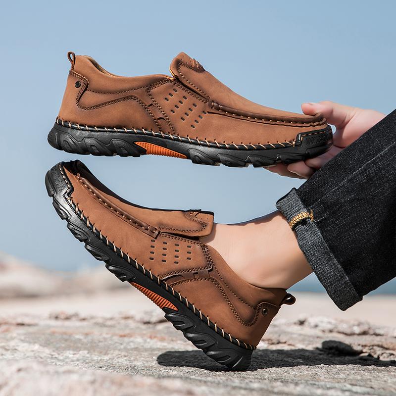 Handgefertigte Echte Leder Herrenschuhe Bequeme Business Casual Lederschuhe Mokassins Herren Flache Schuhe