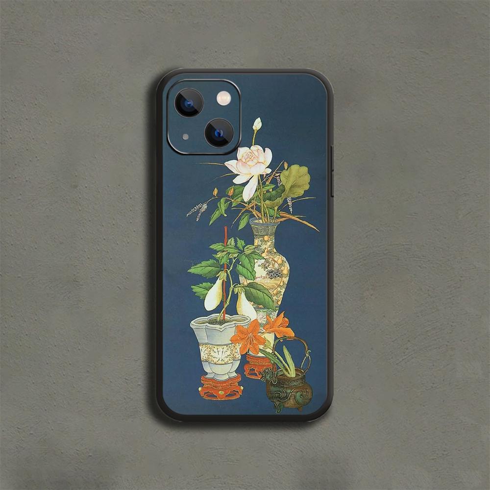 Elegante Vase Handyhülle für iPhone Samsung Galaxy Redmi Xiaomi Oppo OnePlus Note SA 7 8 9 10 11 12 13 14 20 21 22 23 53 54 Pro Max Plus Ultra