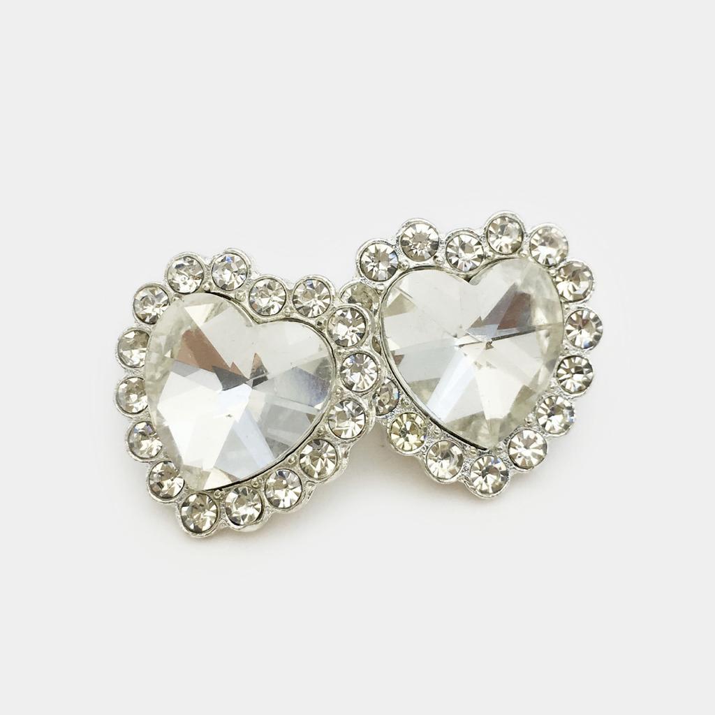 Silver Xiaoxiangfeng Love Button High-End Metal Button Jacket Clothing Accessories Versatile Button