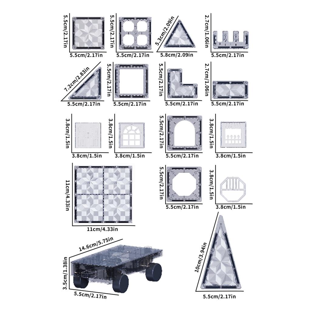 Magnetic Tiles for Kids Ages 3-5 4-8 Magnet Toys for 3 4 5 6 7 8+ Year Old Boys Girls Toddlers Magnetic Building Blocks Preschoo