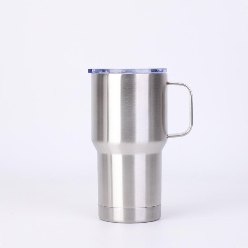 20oz/30oz Stainless Steel Car Thermos Bottle Tumbler with Handle Lid Insulated Travel Coffee Mug Double Wall Keep Drink Hot/Cold