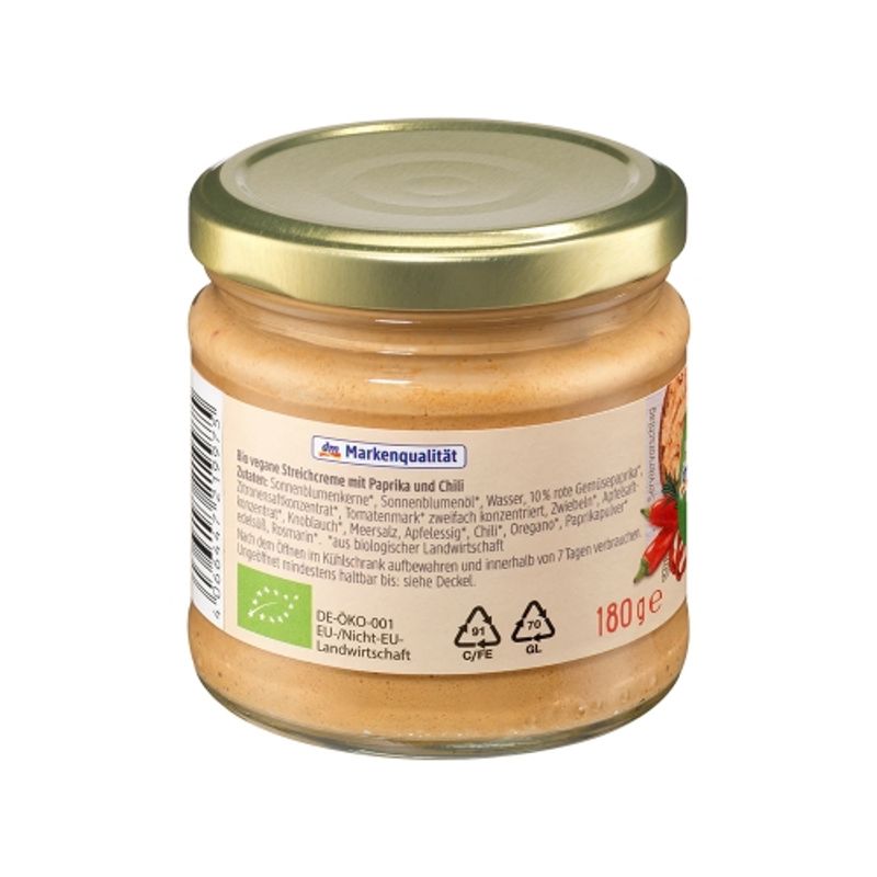 DM Bio Spread Paprika Chili 180g