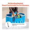 Foldable Dog Bathtub Elevated Light Blue Pet Bathing Station for Dog & Cat