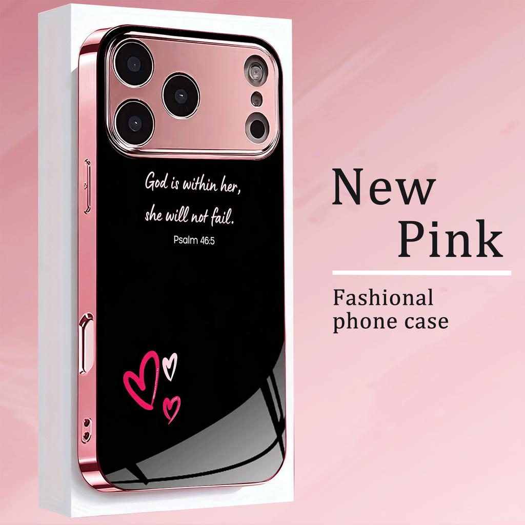Premium Psalm 46:5 Quote Print For iphone 17 case fashion phone cases Glass Phone Case for iPhone 17 16 15 14 13 12 pm Pro Plus